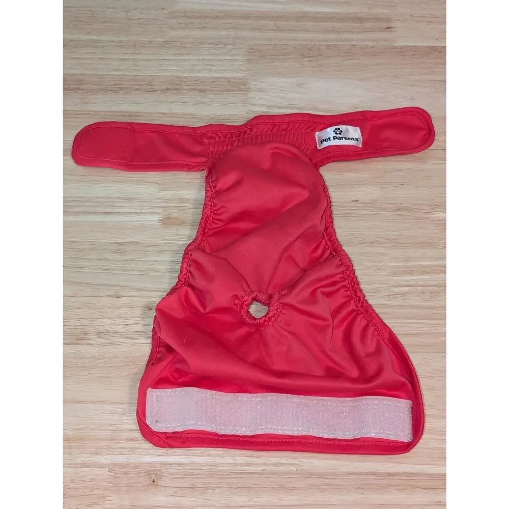 Pet Parents Hot Pink Polyester Dog Diaper w/ Waterproof Liner Size M Puppy Train